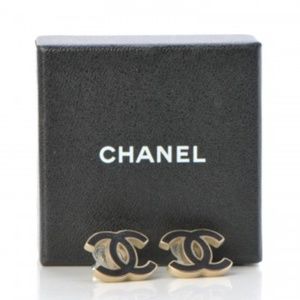 CHANEL lambskin CC earrings